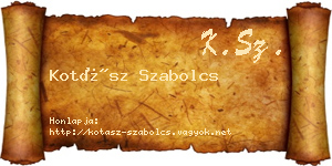 Kotász Szabolcs névjegykártya